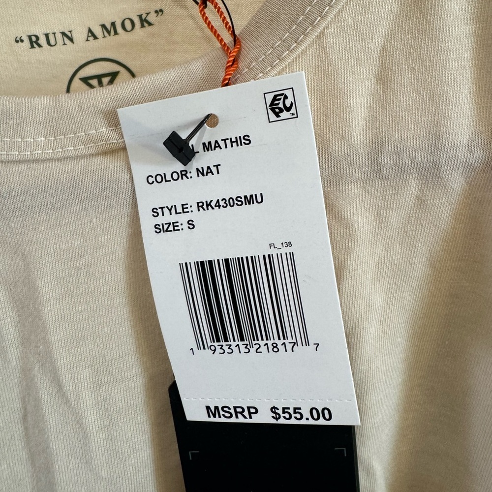 NWT! Adult sized ROARK run amok Pubic Lands tan short sleeve t-shirt Small - Picture 5 of 6